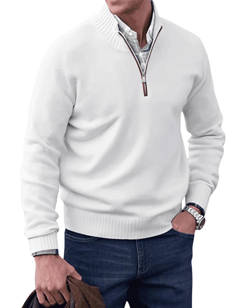 Casual Sweater met Rits