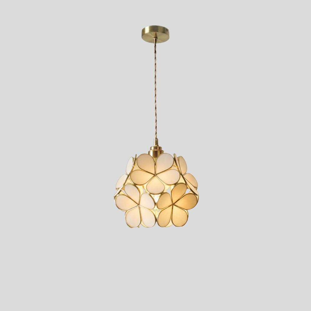 Vintage Glazen Hanglamp – Kleurrijk Handgemaakt Design