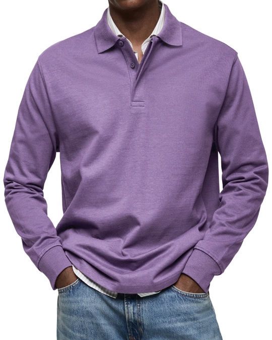 Relaxed Fit Polo Sweater