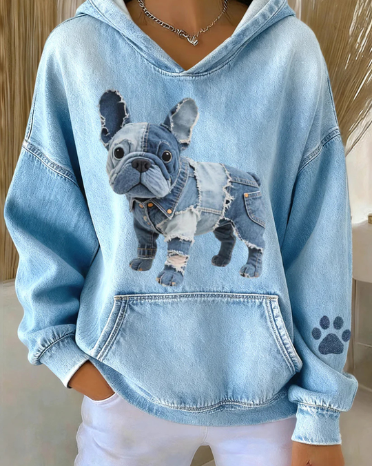 Dax™ | Comfortabele Trui Met Patchworkprint Van Dieren