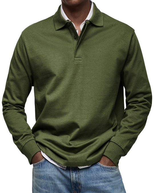 Relaxed Fit Polo Sweater