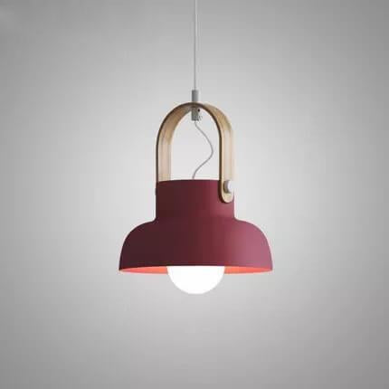 Kleurrijke Moderne Hanglamp met Metaal & Hout