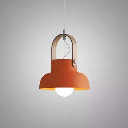 Kleurrijke Moderne Hanglamp met Metaal & Hout
