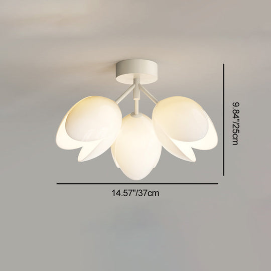Scandinavische Moderne Plafondlamp – Wit/Groen – 1 of 3 Lichtbronnen