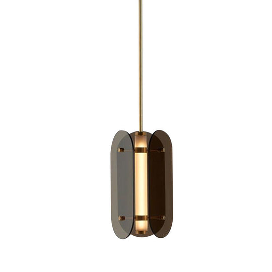 Minimalistische LED Hanglamp – Grijs/Amber – (1 Lichtbron)
