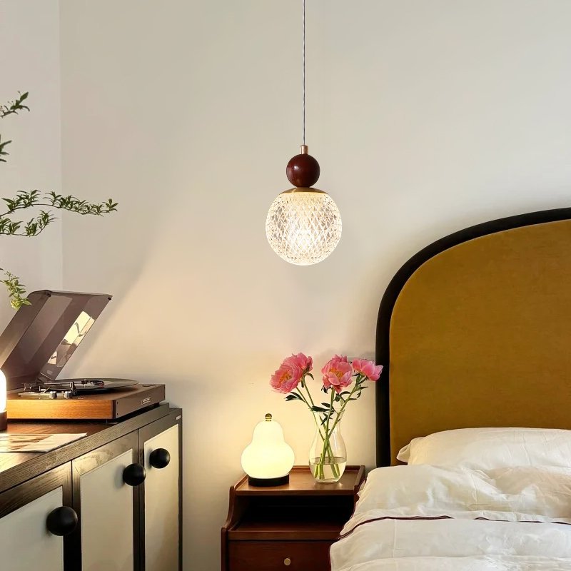 Minimalistische Walnoot Houten Hanglamp | Moderne E26