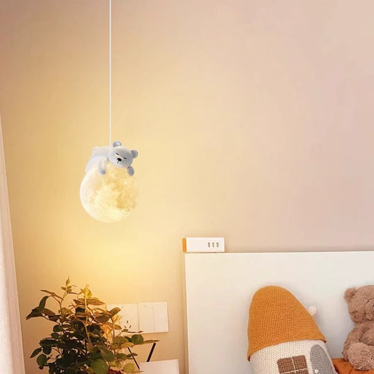 Minimalistische Witte Hanglamp met Cartoon Design en G9 Fitting