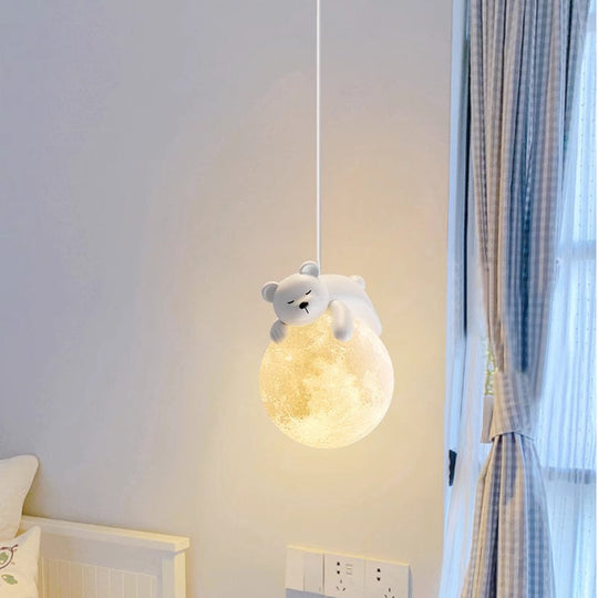 Minimalistische Witte Hanglamp met Cartoon Design en G9 Fitting