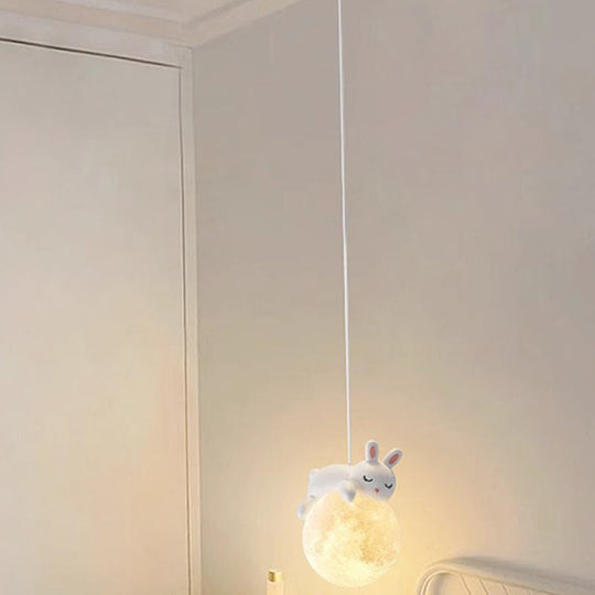 Minimalistische Witte Hanglamp met Cartoon Design en G9 Fitting