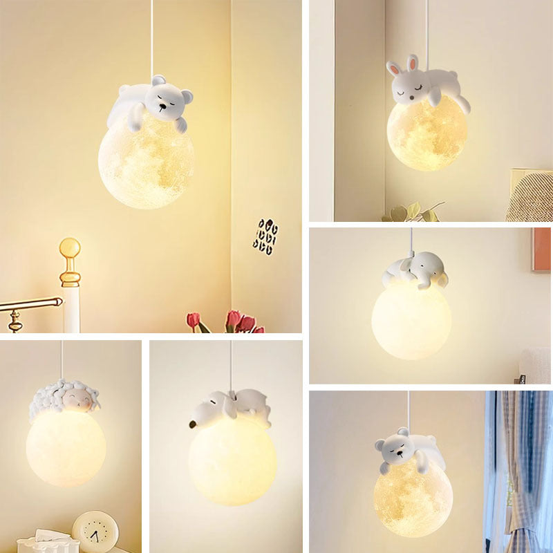Minimalistische Witte Hanglamp met Cartoon Design en G9 Fitting
