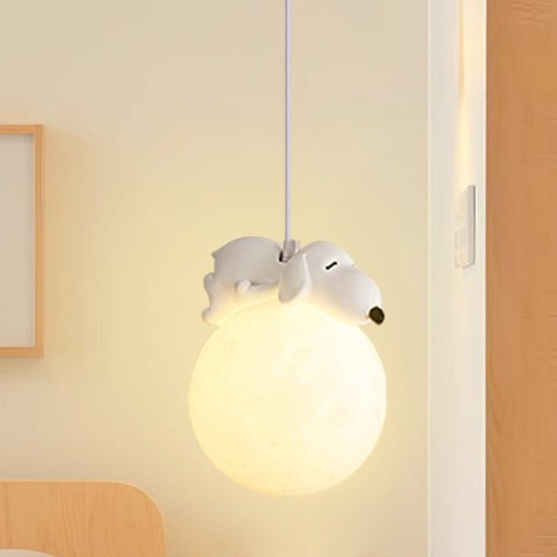 Minimalistische Witte Hanglamp met Cartoon Design en G9 Fitting