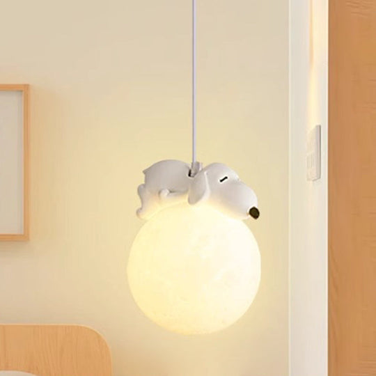 Minimalistische Witte Hanglamp met Cartoon Design en G9 Fitting