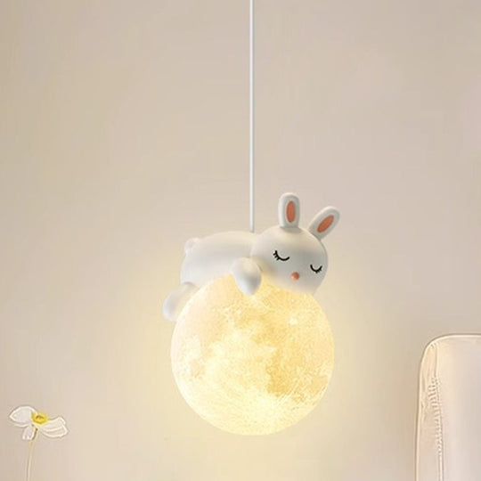 Minimalistische Witte Hanglamp met Cartoon Design en G9 Fitting
