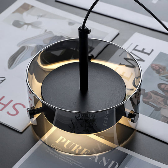 Minimalistische Smoke Gray LED Hanglamp | Moderne 12W Plafondlamp
