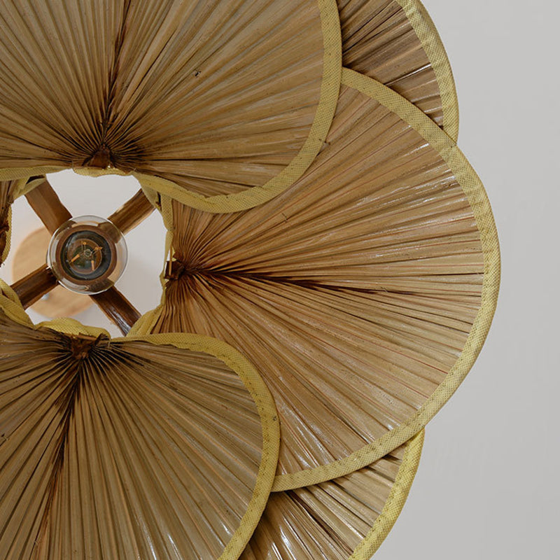 Rustieke Bamboe Houten Hanglamp | Handgemaakte Natuurlijke Plafondlamp 60 cm
