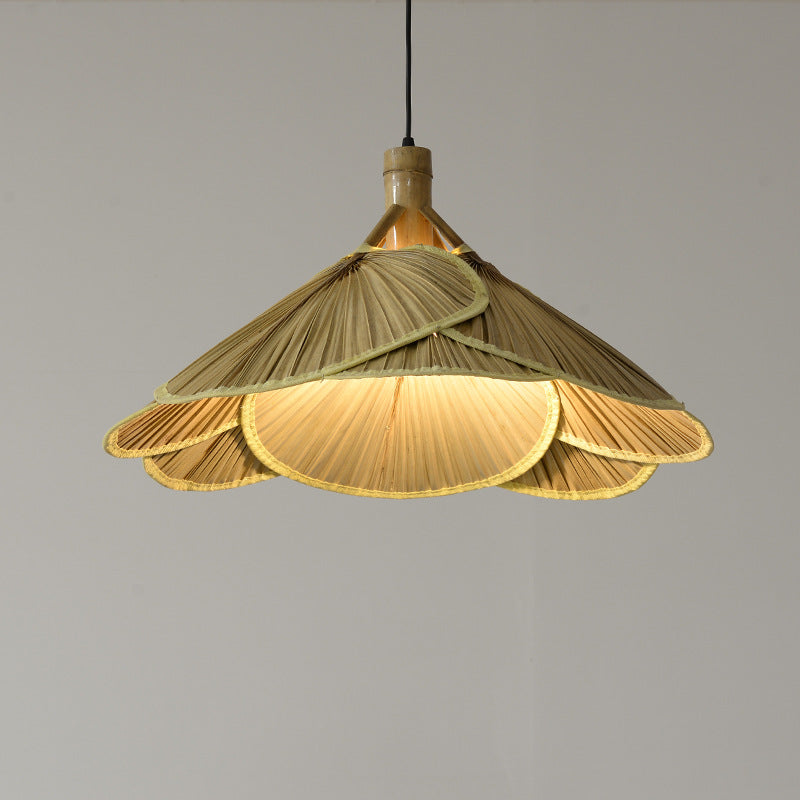 Rustieke Bamboe Houten Hanglamp | Handgemaakte Natuurlijke Plafondlamp 60 cm