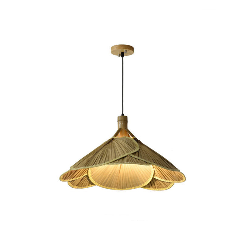 Rustieke Bamboe Houten Hanglamp | Handgemaakte Natuurlijke Plafondlamp 60 cm
