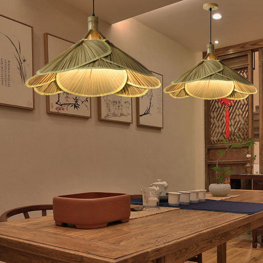 Rustieke Bamboe Houten Hanglamp | Handgemaakte Natuurlijke Plafondlamp 60 cm
