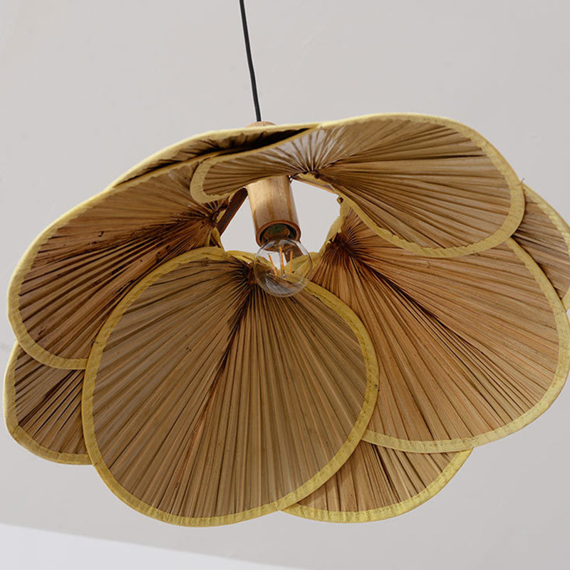 Rustieke Bamboe Houten Hanglamp | Handgemaakte Natuurlijke Plafondlamp 60 cm