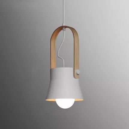 Kleurrijke Moderne Hanglamp met Metaal & Hout