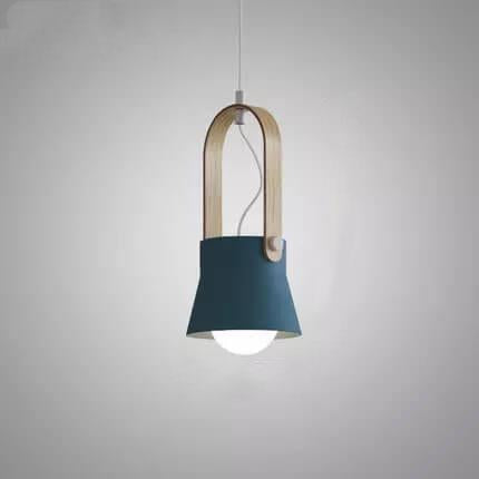 Kleurrijke Moderne Hanglamp met Metaal & Hout