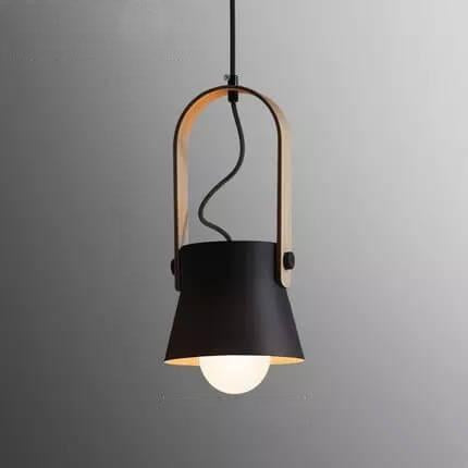 Kleurrijke Moderne Hanglamp met Metaal & Hout