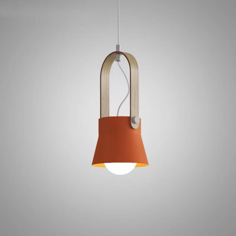 Kleurrijke Moderne Hanglamp met Metaal & Hout