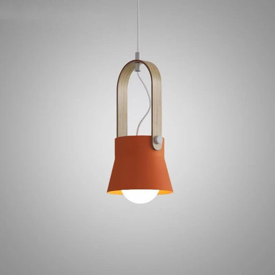 Kleurrijke Moderne Hanglamp met Metaal & Hout