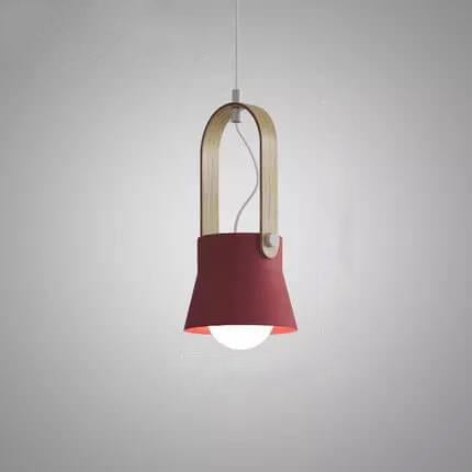 Kleurrijke Moderne Hanglamp met Metaal & Hout