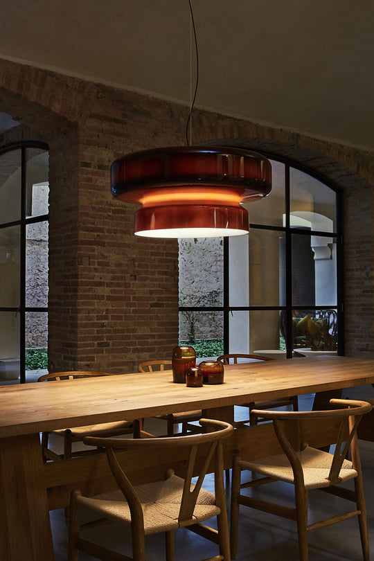 Retro LED Hanglamp van Glas