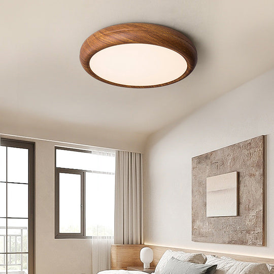 Stijlvolle Scandinavische Plafondlamp met LED en Houtaccent