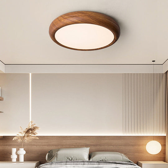 Stijlvolle Scandinavische Plafondlamp met LED en Houtaccent