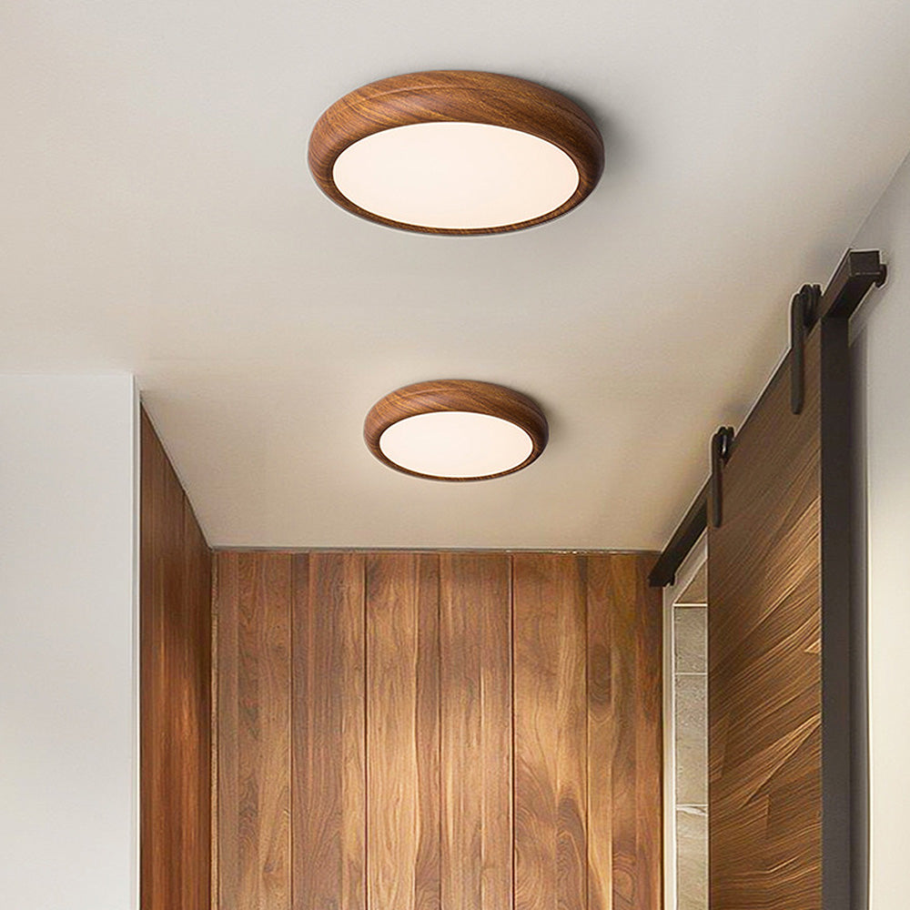 Stijlvolle Scandinavische Plafondlamp met LED en Houtaccent