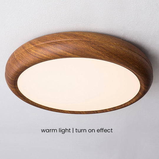 Stijlvolle Scandinavische Plafondlamp met LED en Houtaccent