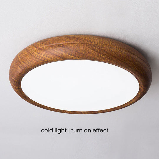 Stijlvolle Scandinavische Plafondlamp met LED en Houtaccent