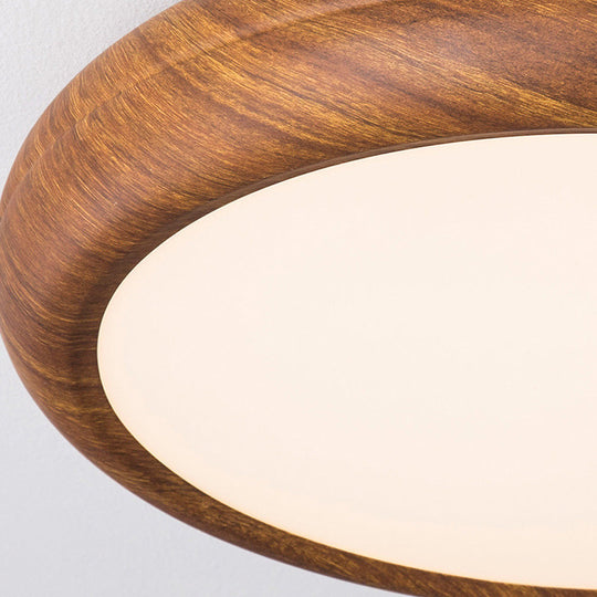 Stijlvolle Scandinavische Plafondlamp met LED en Houtaccent