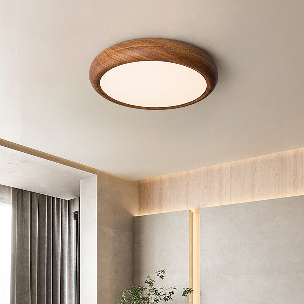 Stijlvolle Scandinavische Plafondlamp met LED en Houtaccent
