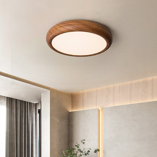 Stijlvolle Scandinavische Plafondlamp met LED en Houtaccent