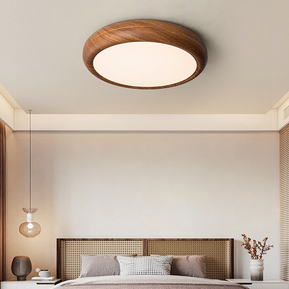 Stijlvolle Scandinavische Plafondlamp met LED en Houtaccent