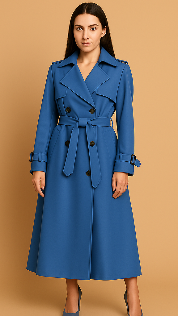 Leven™ | Stijlvolle lange trenchcoat