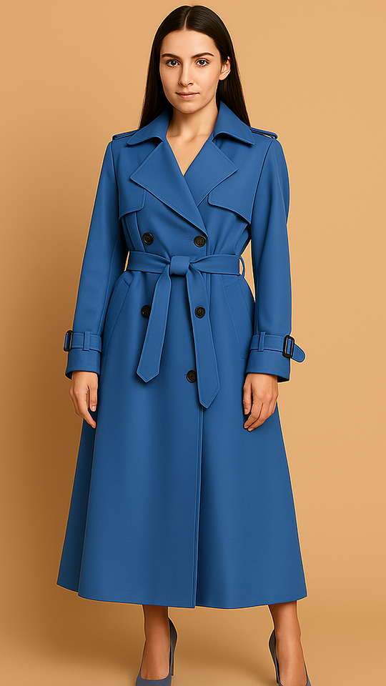 Leven™ | Stijlvolle lange trenchcoat