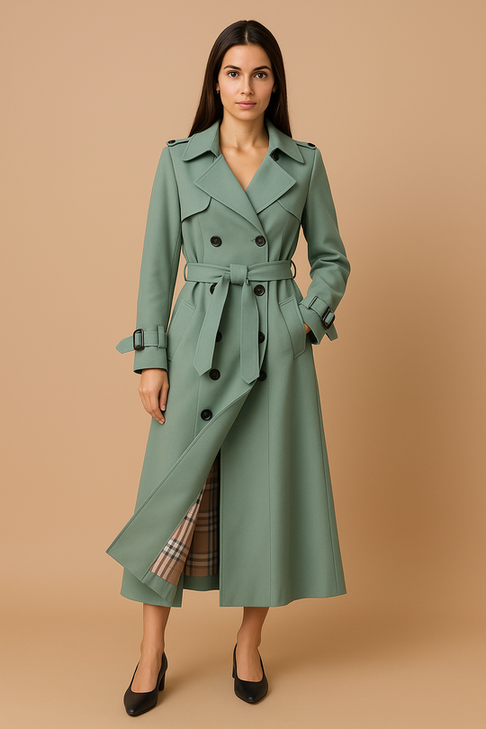Leven™ | Stijlvolle lange trenchcoat