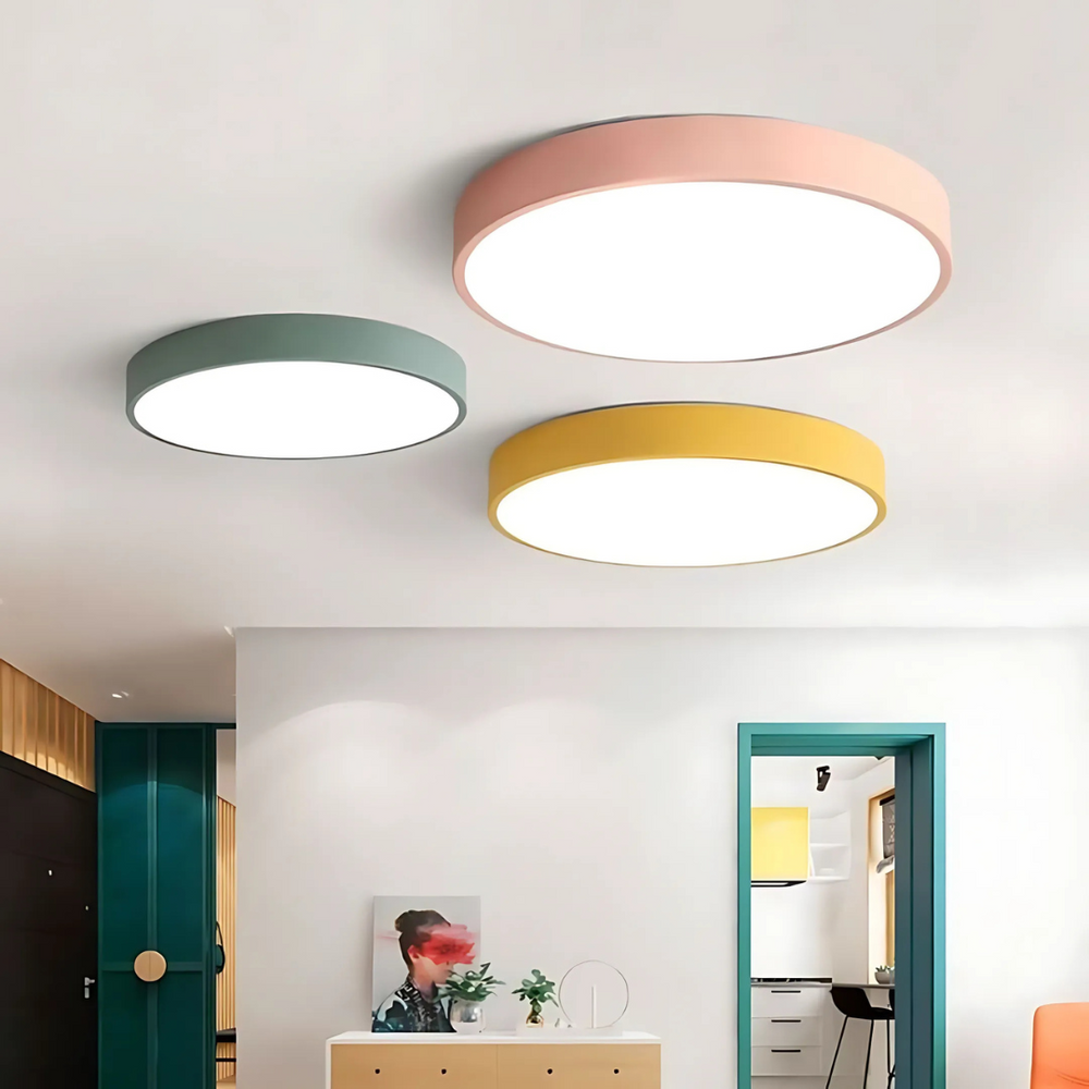 LED Ceiling Lamp with Scandinavian Design made of Wood & Acrylic