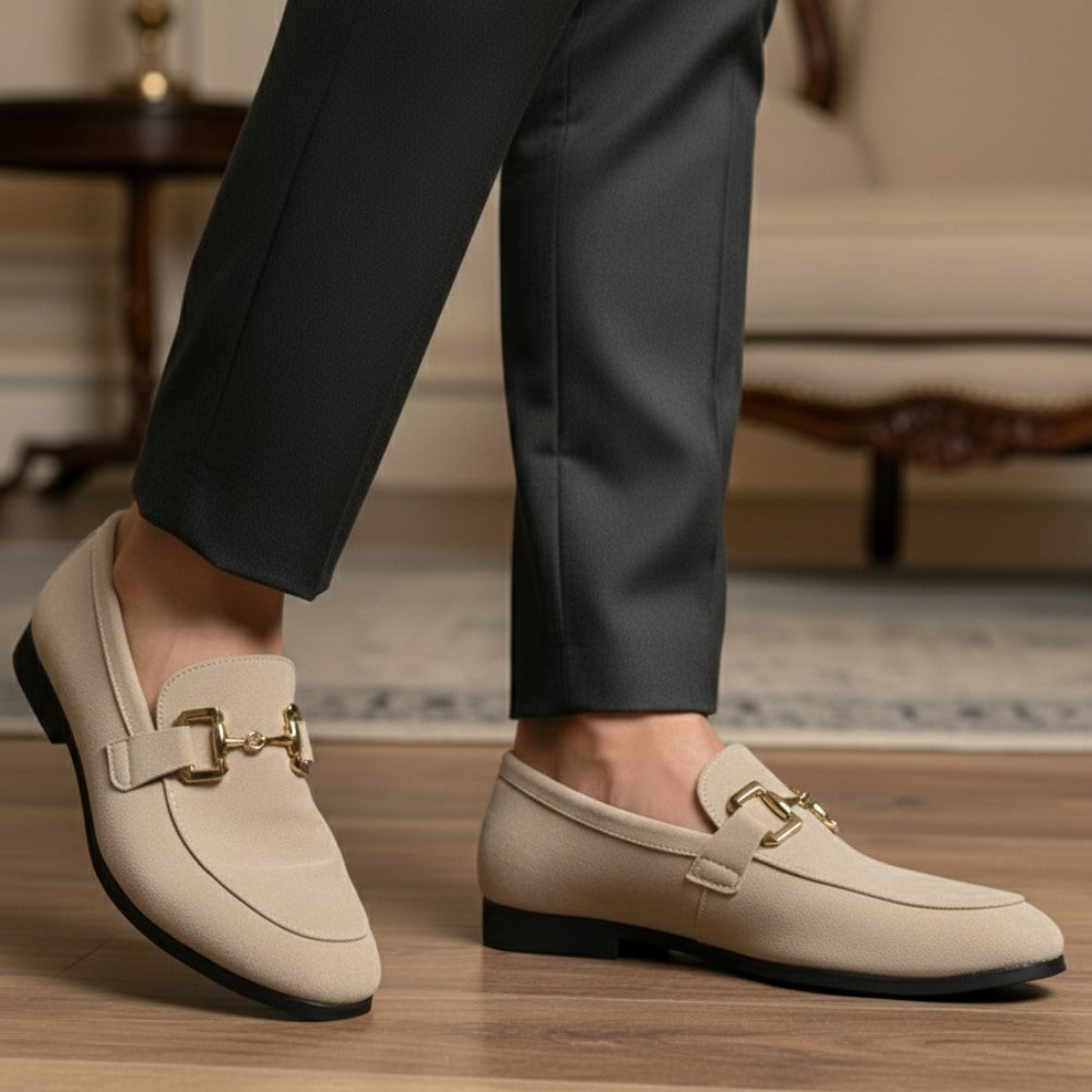 Carvell Line Minimalist Suede Loafers