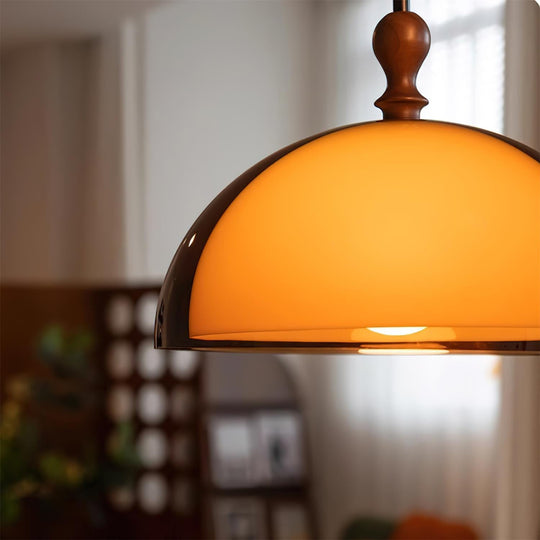 Hanglamp van Walnoothout & Acryl – Klassiek & Modern