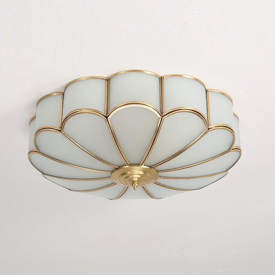 Koperen Plafondlamp van Messing & Glas