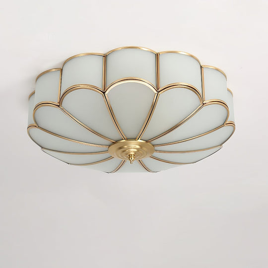 Koperen Plafondlamp van Messing & Glas