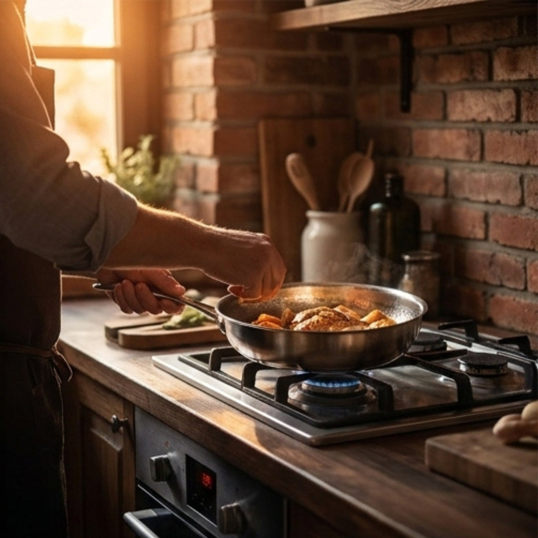 Gehamerde Titanium Pan