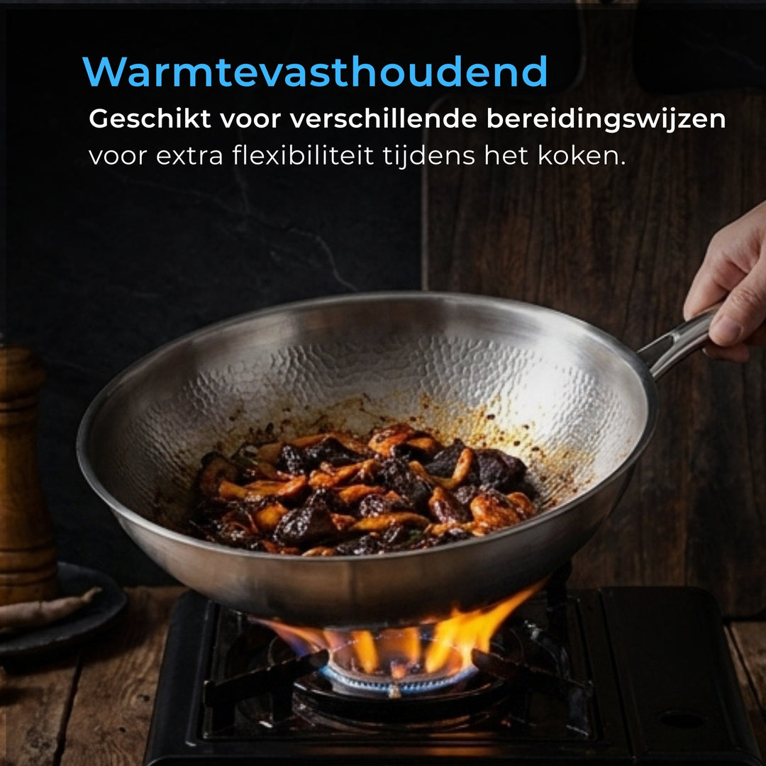 Gehamerde Titanium Wokpan