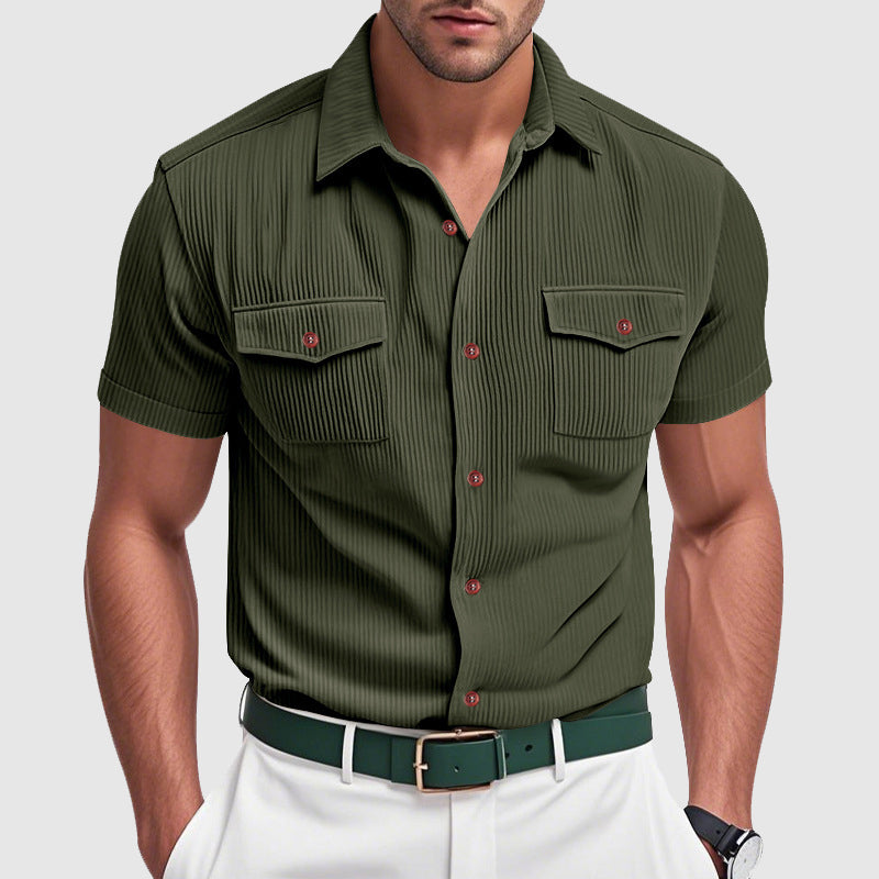 Stijlvol corduroy herenoverhemd